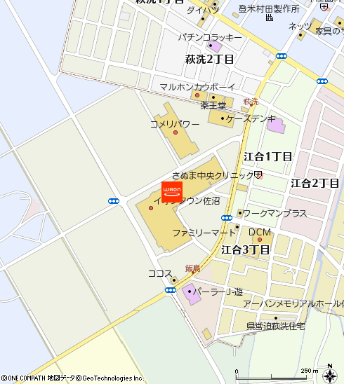 イオンスーパーセンター佐沼店付近の地図